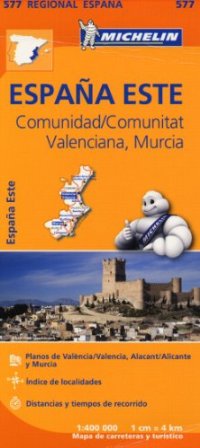 Spain Central East Comunidad Valenciana Murcia (1/400 000)